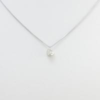 【リメイク】K18WG ソリティア ダイヤモンドネックレス30％引き