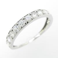 【リメイク】K18WG ハーフエタニティ ダイヤモンドリング