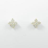 【リメイク】K18YG フラワー ダイヤモンドピアス10％引き