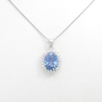 【リメイク】PT 非加熱 サファイヤネックレス10％引き