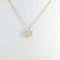 【新品】K18YG ダイヤモンドネックレス 0．296ct・H・SI2・GOOD5％引き