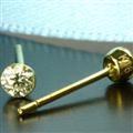 【送料無料】K18イエローゴールドダイヤモンドピアス0.26ct