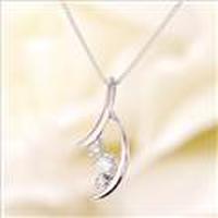 【送料無料】ジェムケリーK18ホワイトゴールドダイヤモンドネックレス