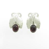 ジョージ ジェンセン リーフ ガーネットイヤリング