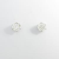 プラチナダイヤモンドピアス 1．070ct・1．071ct・H・VS2?SI1・VERYGOOD