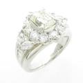 プラチナダイヤモンドリング 2．012ct・VLY・VVS2・エメラルドカット