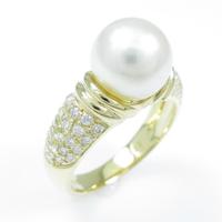 K18YG アコヤパールリング