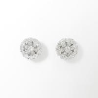 K18WG ダイヤモンドピアス