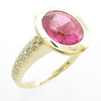 K18YG トルマリンリング