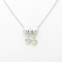 750WG／750YG リボン ダイヤモンドネックレス
