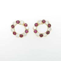 750YG ルビーピアス