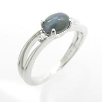 K18WG アレキサンドライトキャッツアイリング