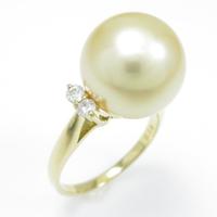 K18YG シロチョウパールリング