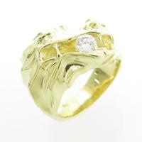 K18YG ドラゴン ダイヤモンドリング