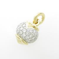 K18YG／PT パヴェ ダイヤモンドペンダント