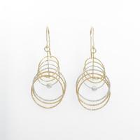 K18スリーカラー ピアス