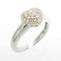 PT／K18PG ハート ダイヤモンドリング