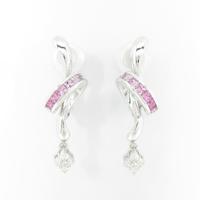 ジュネ ピンクサファイヤイヤリング