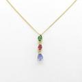 K18YG カラーストーンネックレス