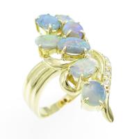 K18YG オパールリング