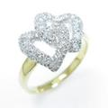 K18YG／K18WG ハート ダイヤモンドリング