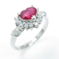 PT ハート ルビーリング