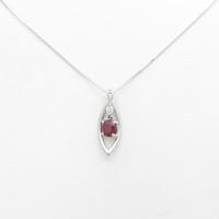 K18WG／K10WG ルビーネックレス