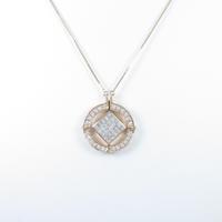 K18PG 2WAY ダイヤモンドネックレス