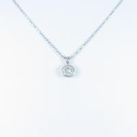 PT／K18WG ソリティア ダイヤモンドネックレス