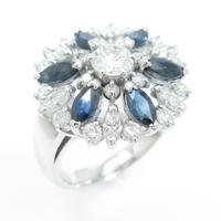 PT フラワー サファイヤリング