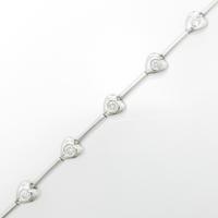 K18WG ハート ダイヤモンドブレスレット