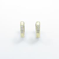K18YG／PT ダイヤモンドピアス
