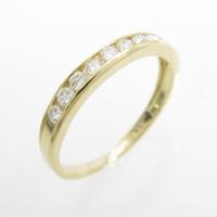 【リメイク】K18YG ハーフエタニティ ダイヤモンドリング