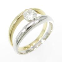 K18YG／PT ダイヤモンドリング