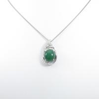 K18WG／PT ヒスイネックレス