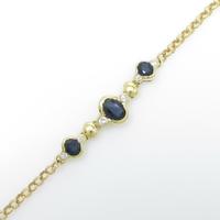 K18YG サファイヤブレスレット