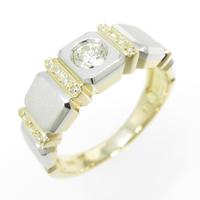 K18YG／PT ダイヤモンドリング