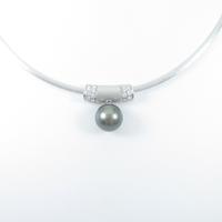 K18WG／750WG 2WAY クロチョウパールネックレス