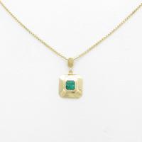 K18YG エメラルドネックレス