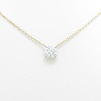 PT／K18YG ダイヤモンドネックレス 0．53ct・D・VS2・3EXT