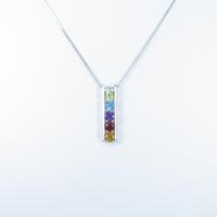 K14WG カラーストーンネックレス