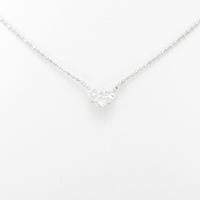 K18WG ハート ダイヤモンドネックレス