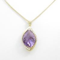 K18YG アメジストネックレス