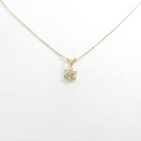 K18YG フラワー ダイヤモンドネックレス