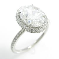 ハリーウィンストン オーバルマイクロ パヴェ リング 2．02ct・E・VVS2・オーバルカット20％引き