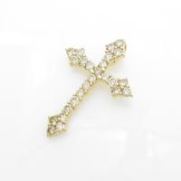 K18YG クロス ダイヤモンドペンダント