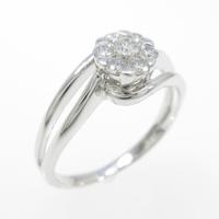 K18WG ダイヤモンドリング