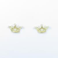【リメイク】K18YG クラウン ダイヤモンドピアス