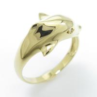 K18YG イルカ リング