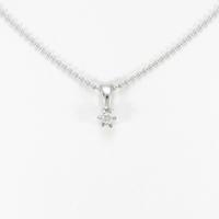 750WG ソリティア ダイヤモンドネックレス10％引き